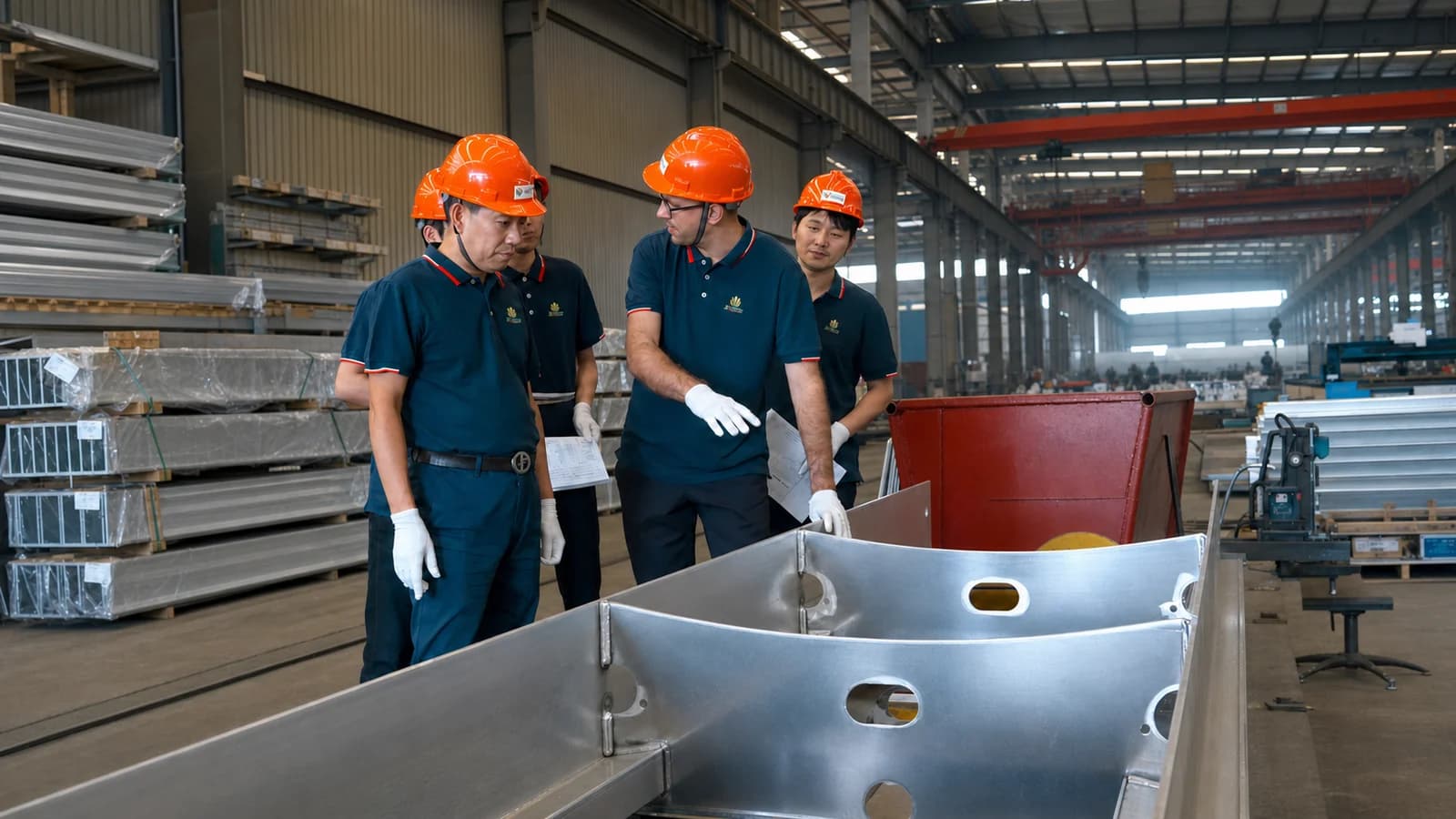 Quality engineer checking a manufactured component against its specification