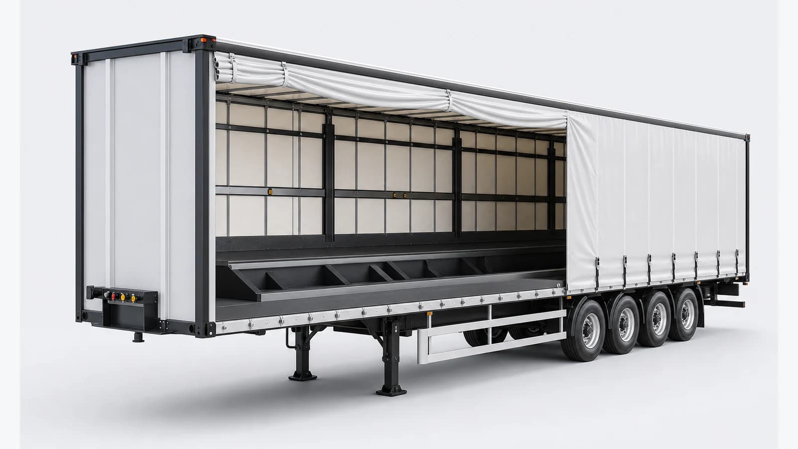 Coil Carrier Curtainsider Semi-trailer