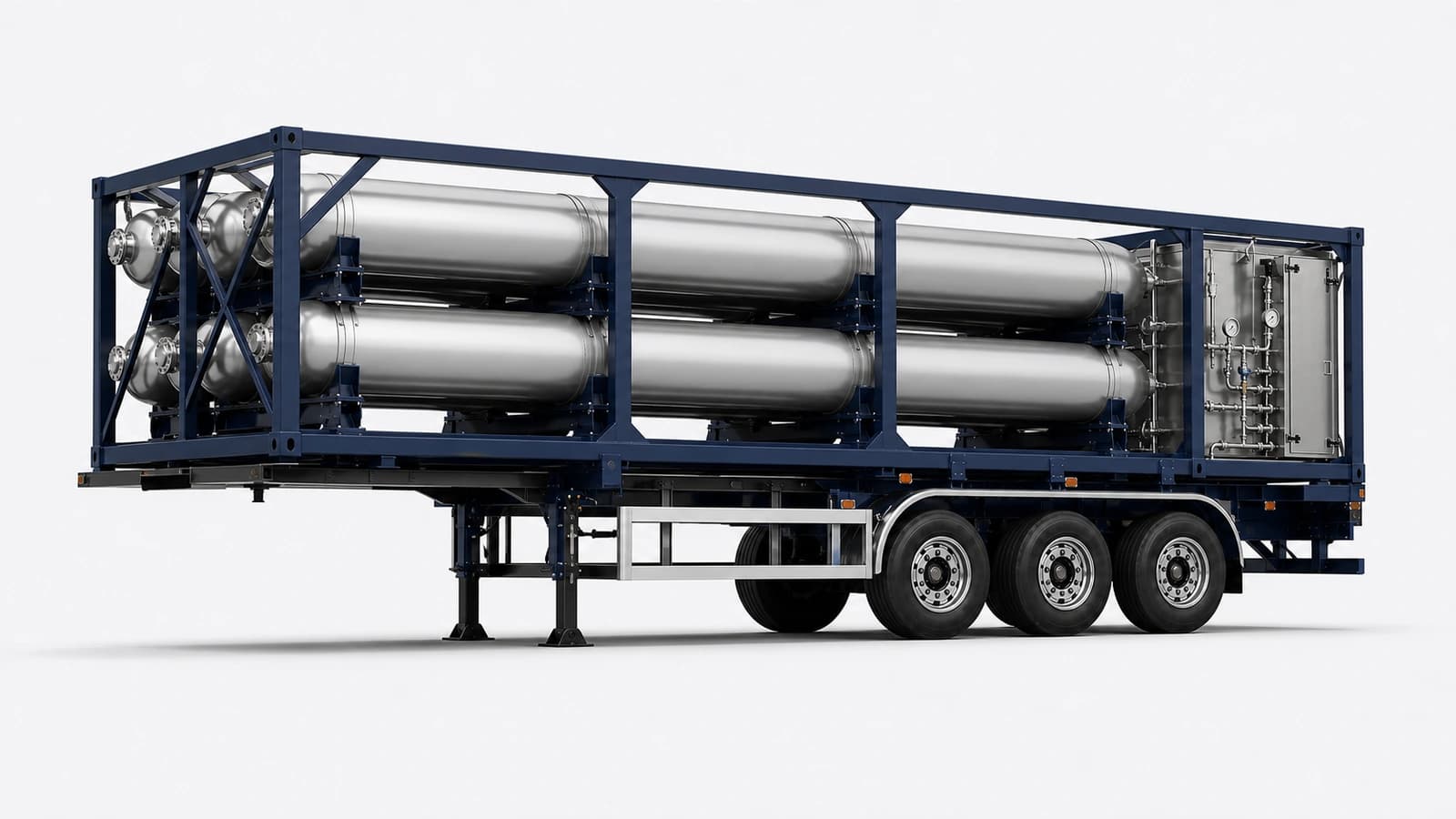 Industrial-gas Pressure Tanker Semi-trailer
