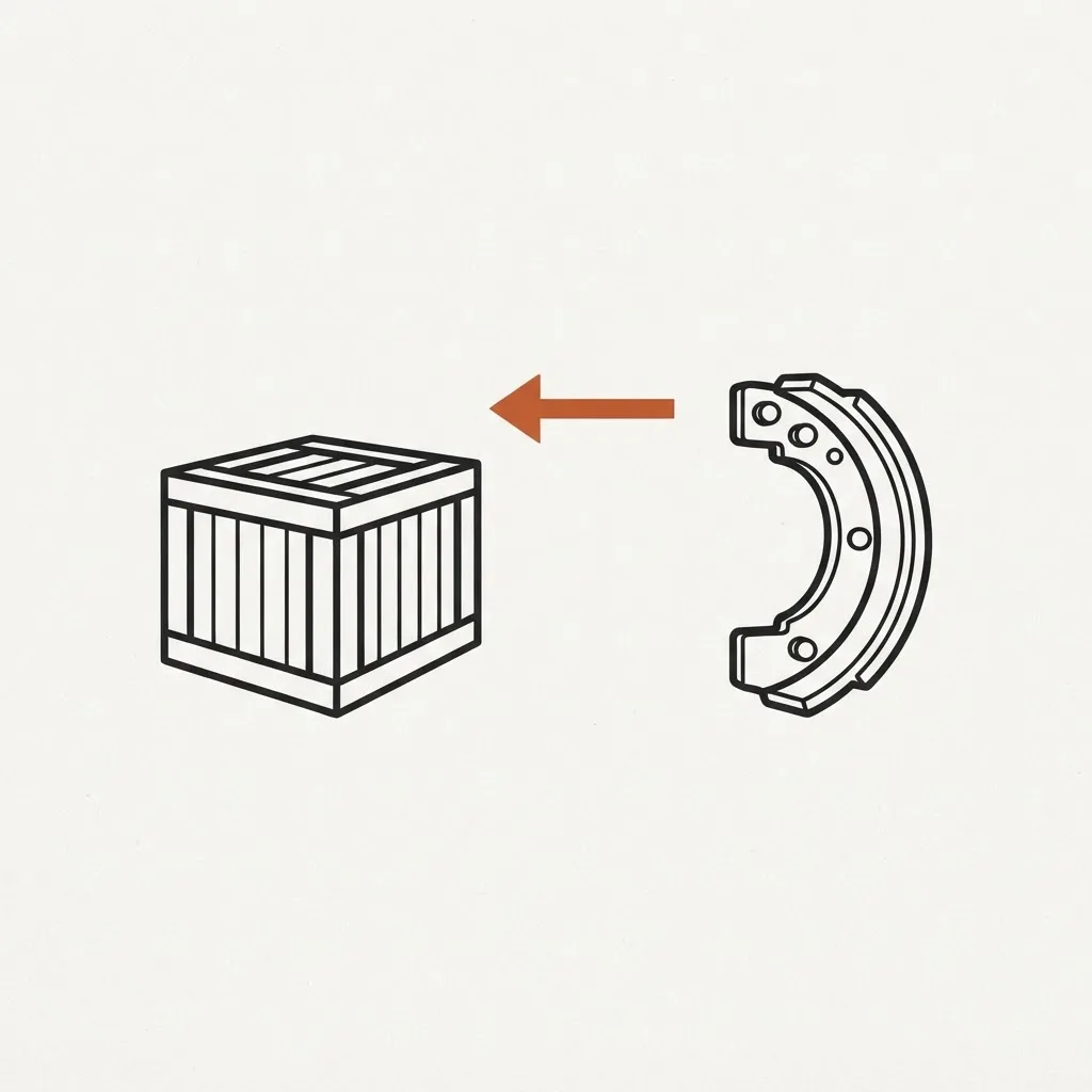 A replacement component moving from its shipping crate to a semi-trailer axle